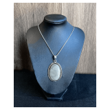 Picture Jasper Pendant Necklace with Chain