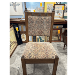 Antique Side Chair - Renaissance Revival Carved Wood and Upholstered Seat/Back