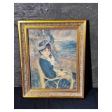 Framed Vintage Pierre Auguste Renoir Lithograph 'By the Seashore'