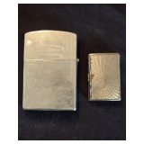 Lot - Large Lighter and Card/Cigarette Case