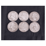 Lot - (6) 1960-1963 Washington Quarters