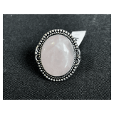 Rose Quartz Ring - Size: 8