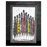 Hand Painted Kenyan Artwork with Custom Framing