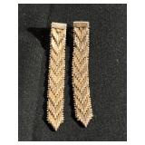Vintage Mexican Sterling Silver Woven Dangle Earrings