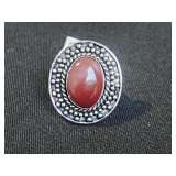 Red Onyx Ring - Size: 9