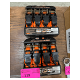 (2) 1-in x 15-ft 4pc Ratchet Tie Down