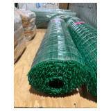 Green Vinyl Coated Lawn Fence, 98ft Long x 4ft Wide with 4in Grid