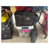 Lot - Multi-Outlet Plugs, Extension Cords, Sony Handycam, Grill Utensil Set