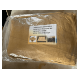 Yellow Outdoor Patio Fabric Screen, 65.62ft Long x 6.56ft W, 50 UPF + 95% UV Blockage