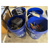 (4) Buckets - Assorted Tools