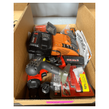 Assorted Cordless Tools, Batteries and Chargers - Ridgid, Craftsman, Paslode, Black & Decker