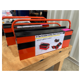 3-Tier Portable Folding Steel Tool Chest, 21.3in x 7.9in x 7.9in