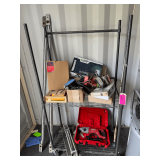 Rolling Shelf with Contents