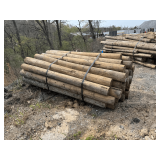 Untreated Wood Posts, Assorted Diameters and Lengths, Qty: 35