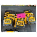 (3) Dewalt 25-ft Tough Series Measuring Tape with Magnetic Tip
