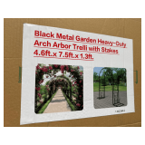 Metal Heavy-Duty Garden Arch Trellis, 7.5ft x 4.6ft x 1.3ft
