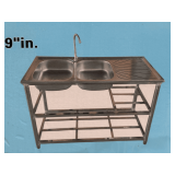 New Stainless Steel Sink, 47.24in Long x 19.68in Wide x 31.49in Tall