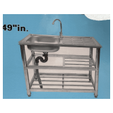 New Stainless Steel Sink, 39.37in Long x 19.68in Wide x 31.49in Tall