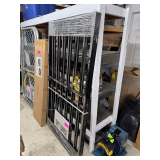 Bi-Parting Galvanized Wrought Iron Gate, 5.9ft H x 6.6ft W