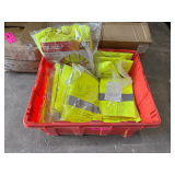 Box - Assorted Safety Gear - Vests, FR Grade Rainwear - Coats, Pants, Etc