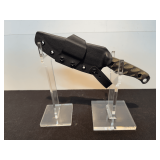 Half Face Blades Crow Scalp with Sheath