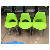 (15) Matching Stackable Cafe Chairs