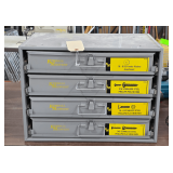 Kimball Midwest Storage Rack with (4) Compact Compartment Drawers and Contents