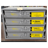 Kimball Midwest Storage Rack with (4) Compact Compartment Drawers and Contents