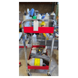 Metal Rolling Cart with Contents