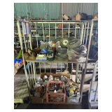 Rolling Cart Rack with Assorted Cart Wheels, Accessories and Parts