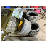 Lot - Lawn Mower Wheels and Used Tires