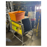 Colorpoint Rolling Cart with Empty Containers and Buckets
