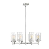 (3) Millennium 495008-BN Janna 8-Light Chandelier Ceiling Light Brushed Nickel