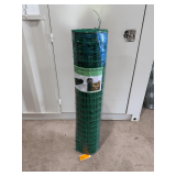 Green Vinyl Coated Metal Welded Wire Fence Roll, 4ft H x 98.4ft L, Mesh Size 2.4in x 2.4in
