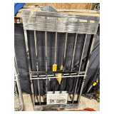 Unused Bi-Parting Galvanized Wrought Iron Gate, 5.9ft H x 6.6ft W