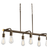 Progress Lighting Swing Collection Six-Light Linear Chandelier, P4742-20
