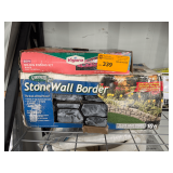 (2) Edging - 20ft No-Dig Edging Kit and 10ft Stone Wall Border