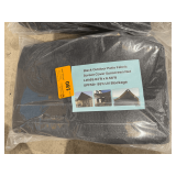 UPF 50+ Black Outdoor Patio Fabric Screen, 65.62ft L x 6.56ft W