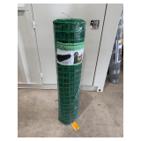 Green Vinyl Coated Metal Welded Wire Fence Roll, 4ft H x 98.4ft L, Mesh Size 2.4in x 2.4in
