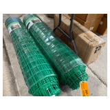 Green Vinyl Coated Metal Welded Wire Fence Roll, 4ft H x 98.4ft L, Mesh Size 2.4in x 2.4in