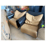 Two cushioned chairs