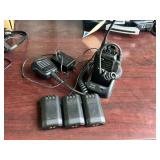 Lot - Icom Two-Way Radio with BC-160 Charging Base and Three Batteries