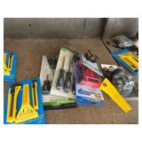 Lot - Window Glass Scraper Sets, Screwdrivers, Multimeter, Measuring Tape