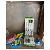Lot- Tape Measure, Mini Flashlight, Screwdriver Set, Detail Brush Set
