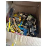 Lot - Screwdrivers, Headlamps, Scrapers, Measuring Tapes