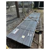 Grey Metal Roof Panels - 70 Pieces - 12ft x 3ft