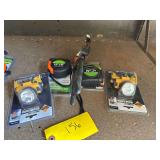 Lot- Tape Measure, Utility with Glass Scraper Set, Head Lamp, Screwdriver Set