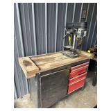 Work bench and drill press