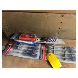 Lot- Screwdriver Sets, Cobalt Surface Conditioning Kit, Cen Tech 7 Function Multi Tester, EZ Lock Cutting Kt