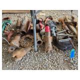 Lot - Assorted Industrial Drilling Bits and Heavy-Duty Metal Hardware